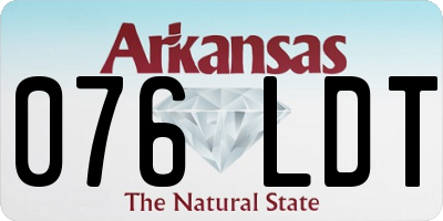 AR license plate 076LDT