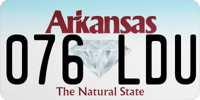 AR license plate 076LDU