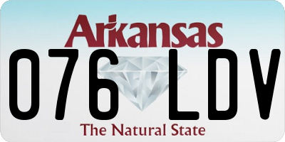 AR license plate 076LDV