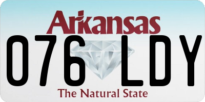 AR license plate 076LDY