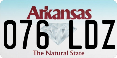 AR license plate 076LDZ