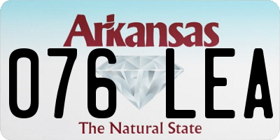AR license plate 076LEA