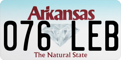 AR license plate 076LEB