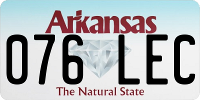 AR license plate 076LEC