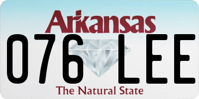 AR license plate 076LEE