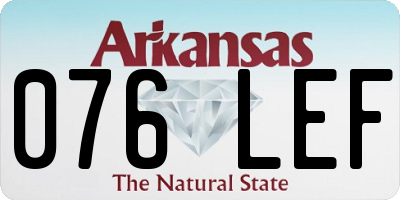 AR license plate 076LEF