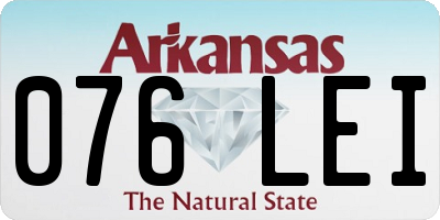 AR license plate 076LEI