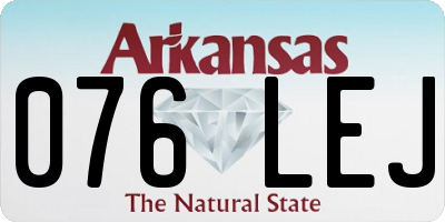 AR license plate 076LEJ