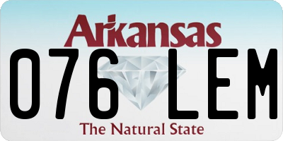 AR license plate 076LEM