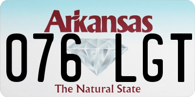 AR license plate 076LGT