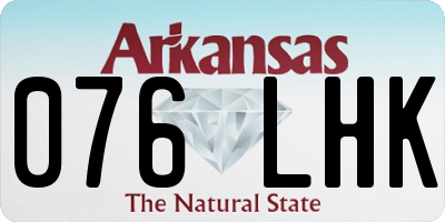 AR license plate 076LHK