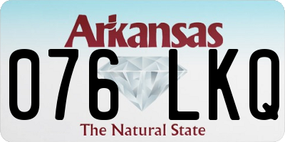 AR license plate 076LKQ