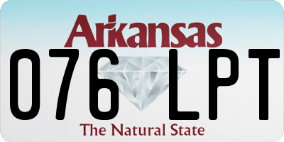 AR license plate 076LPT