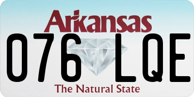 AR license plate 076LQE