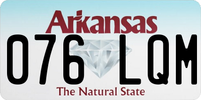 AR license plate 076LQM
