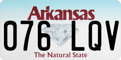 AR license plate 076LQV
