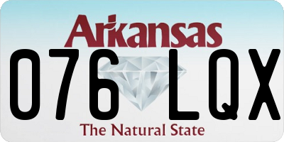 AR license plate 076LQX