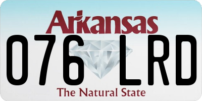 AR license plate 076LRD