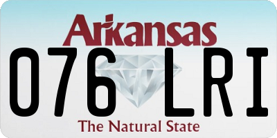 AR license plate 076LRI