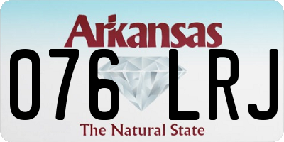 AR license plate 076LRJ