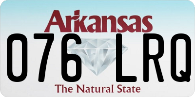 AR license plate 076LRQ