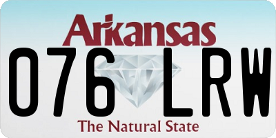 AR license plate 076LRW