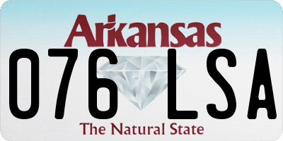 AR license plate 076LSA