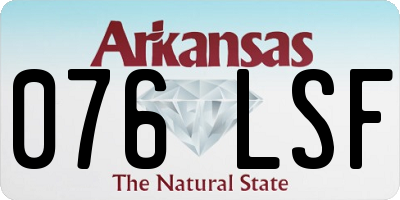 AR license plate 076LSF
