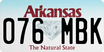 AR license plate 076MBK