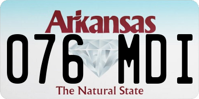 AR license plate 076MDI