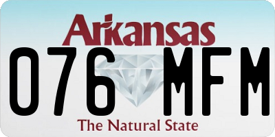 AR license plate 076MFM