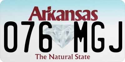 AR license plate 076MGJ