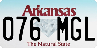 AR license plate 076MGL