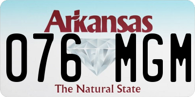 AR license plate 076MGM