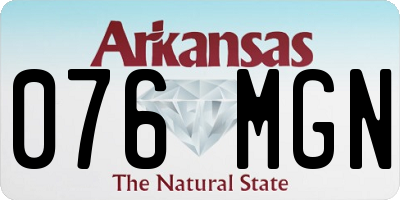 AR license plate 076MGN
