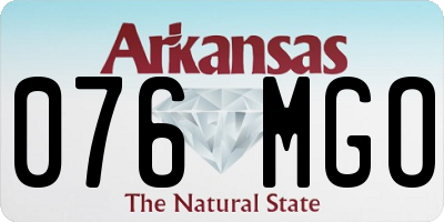 AR license plate 076MGO