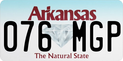 AR license plate 076MGP