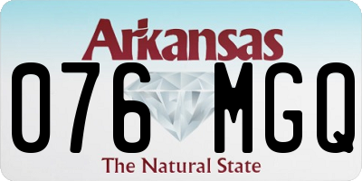 AR license plate 076MGQ