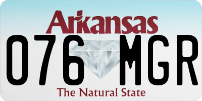 AR license plate 076MGR