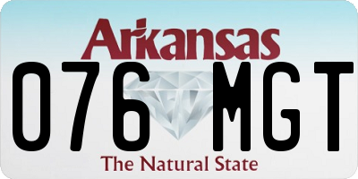 AR license plate 076MGT