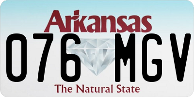 AR license plate 076MGV