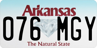 AR license plate 076MGY