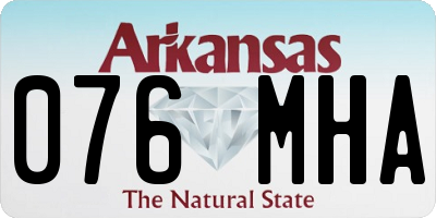 AR license plate 076MHA