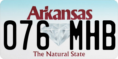 AR license plate 076MHB