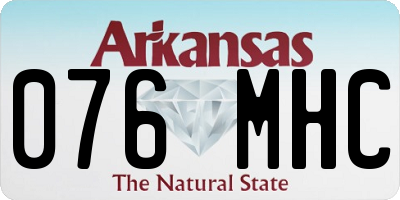 AR license plate 076MHC