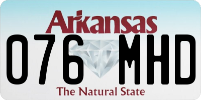 AR license plate 076MHD