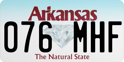 AR license plate 076MHF