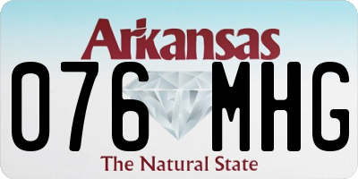 AR license plate 076MHG