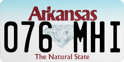 AR license plate 076MHI