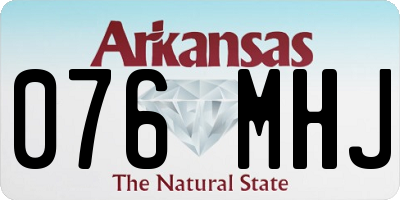 AR license plate 076MHJ